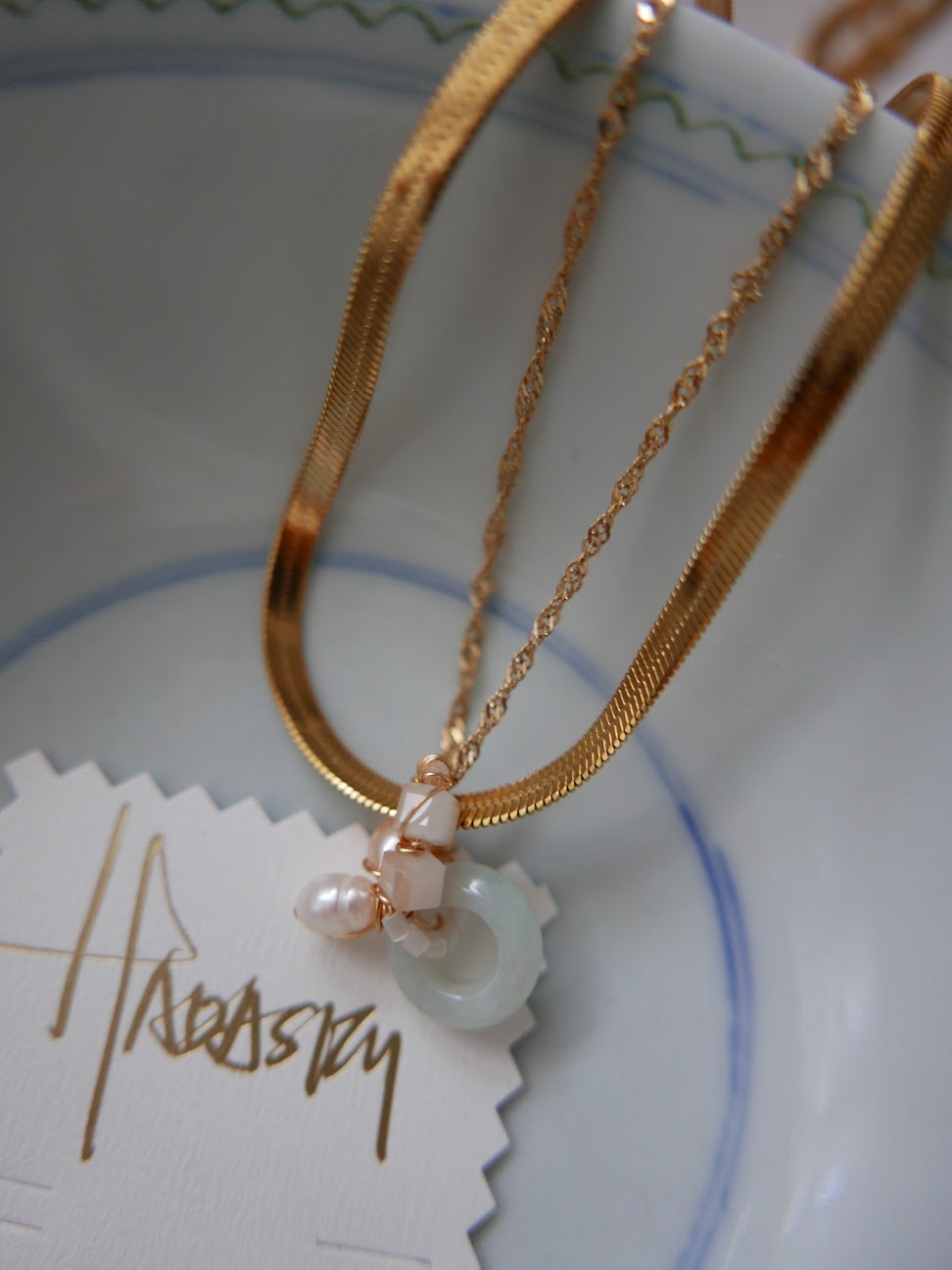 Intertwined ( Peach)- 3 in 1 Necklace