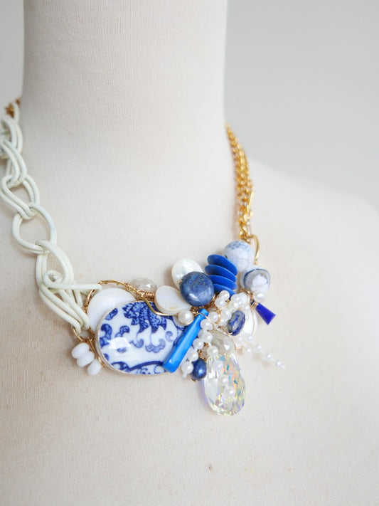 Outpouring - Porcelain Statement Necklace