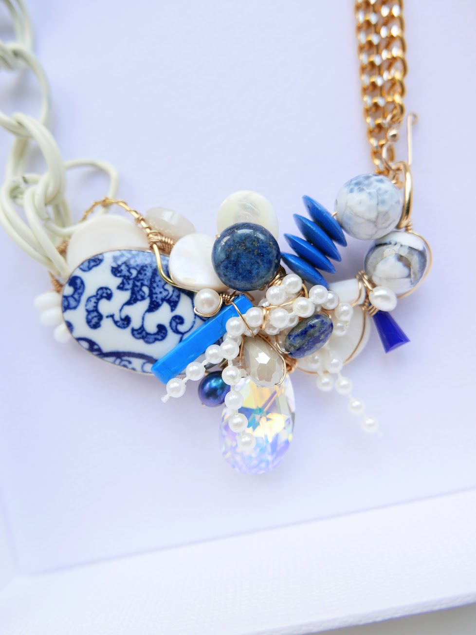 Outpouring - Porcelain Statement Necklace