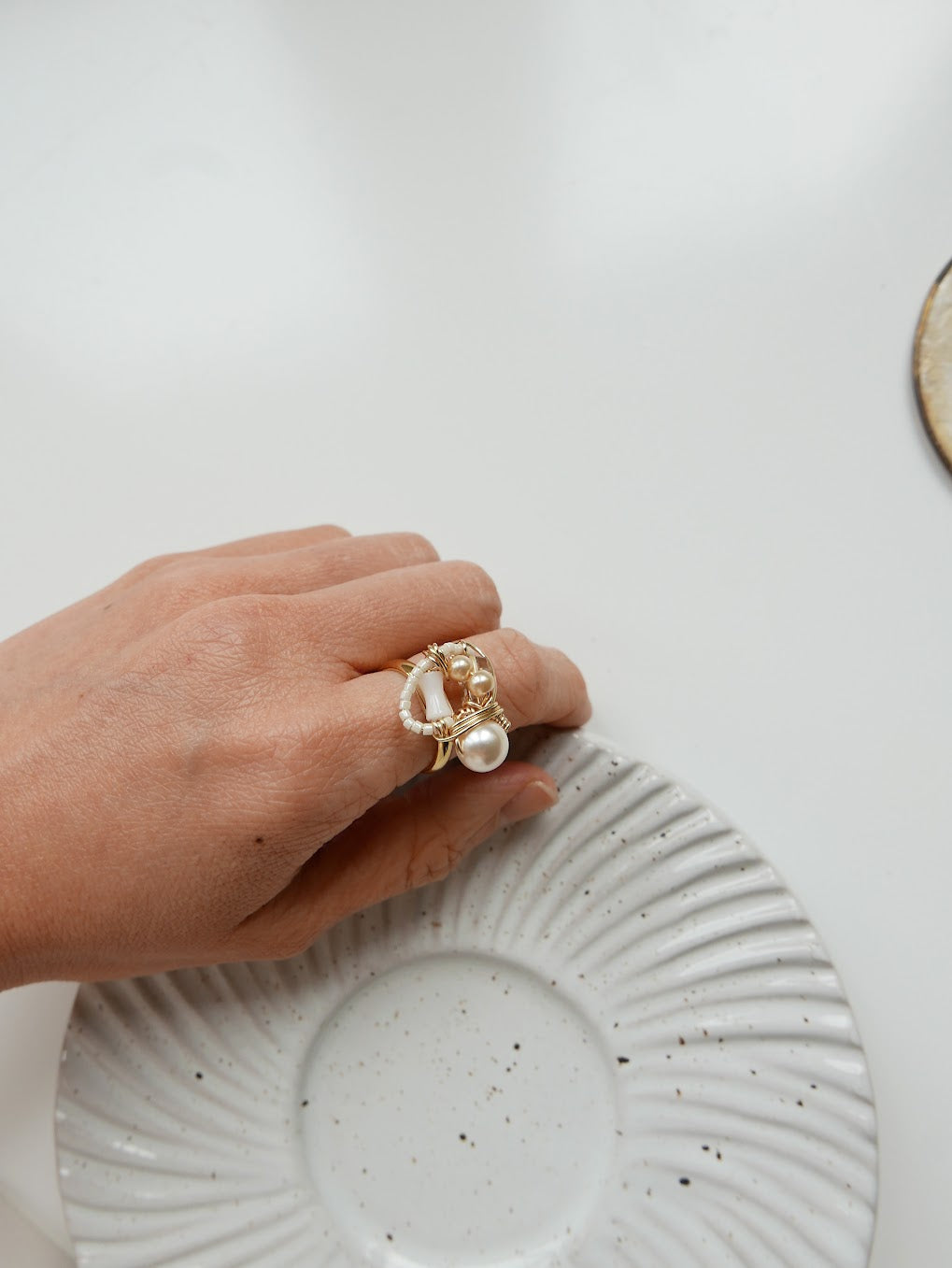 Known - Champagne Swarovksi Pearls Ring