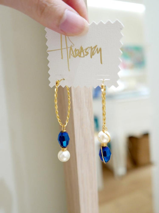 Celebration Disco Earrings (Blue)