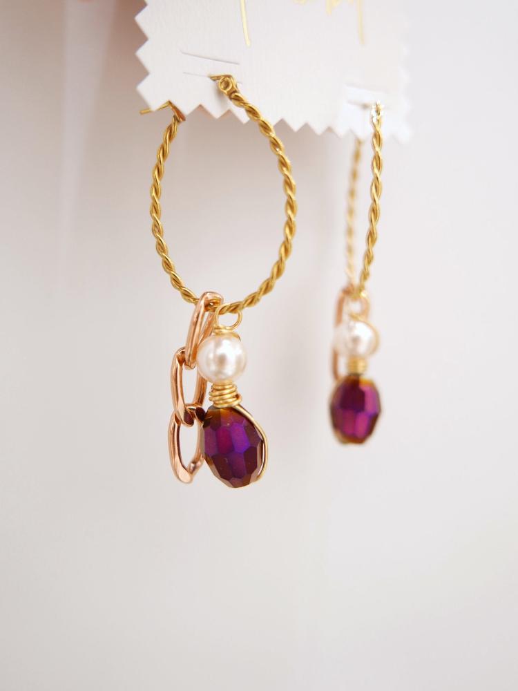 Celebration Disco Earrings (Purple)