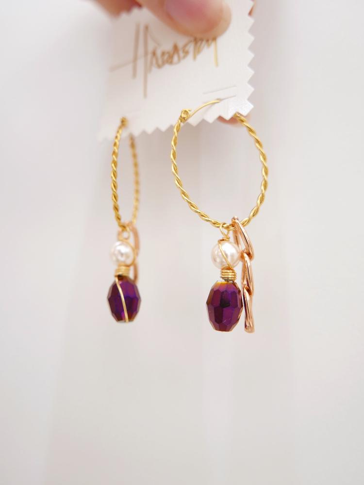 Celebration Disco Earrings (Purple)