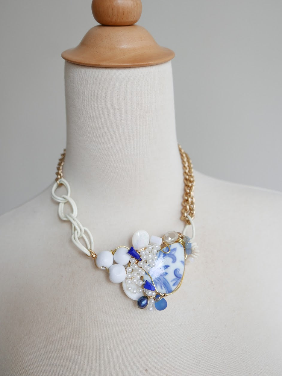 A New Story- Porcelain Statement Necklace