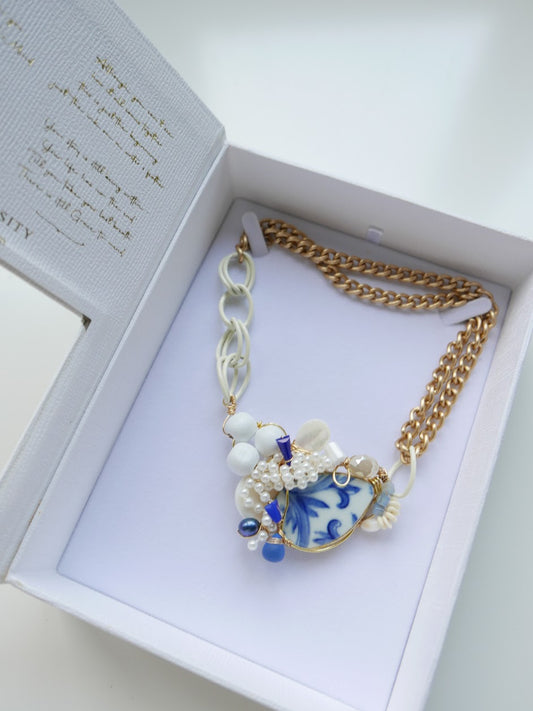 A New Story- Porcelain Statement Necklace