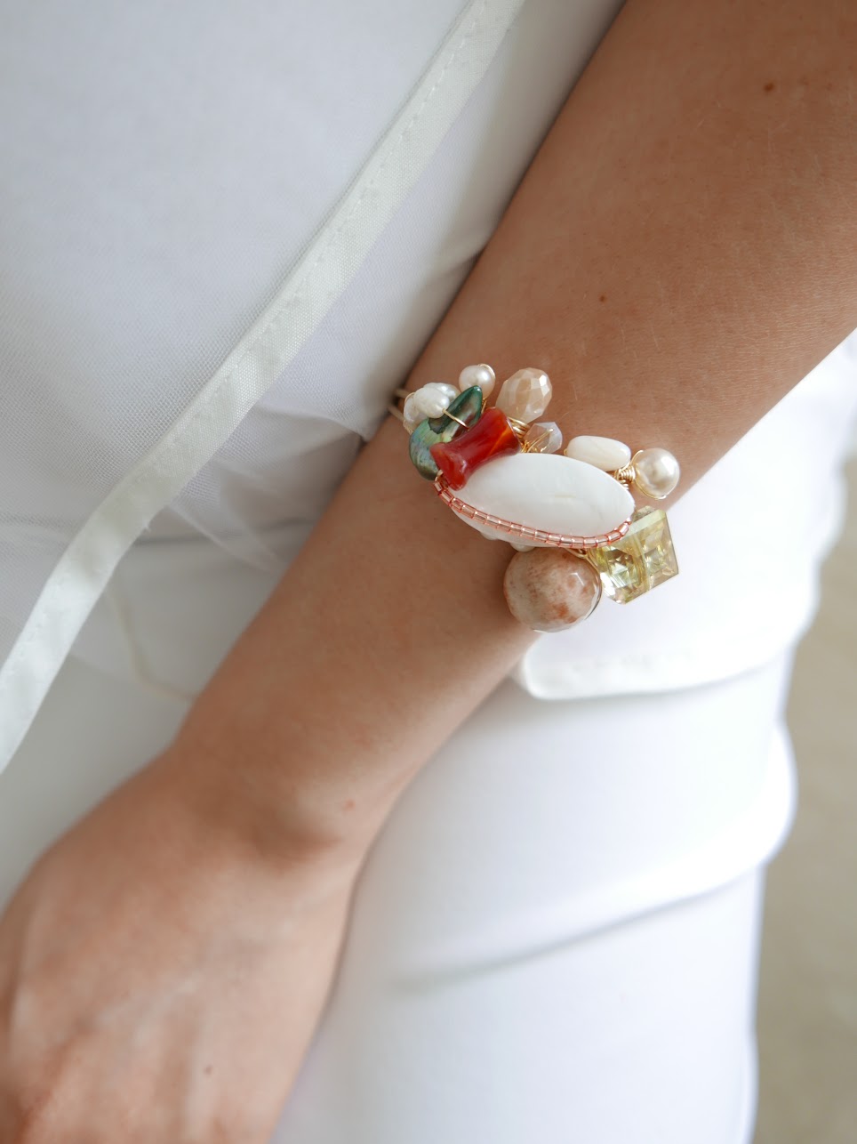 Yellow Brick Emerald Cluster Cuff