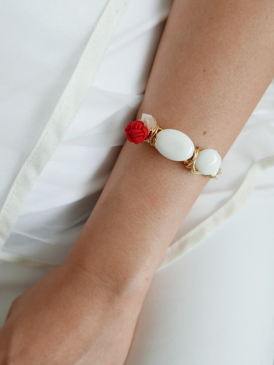 Red Knotted White Cuff (Copy)
