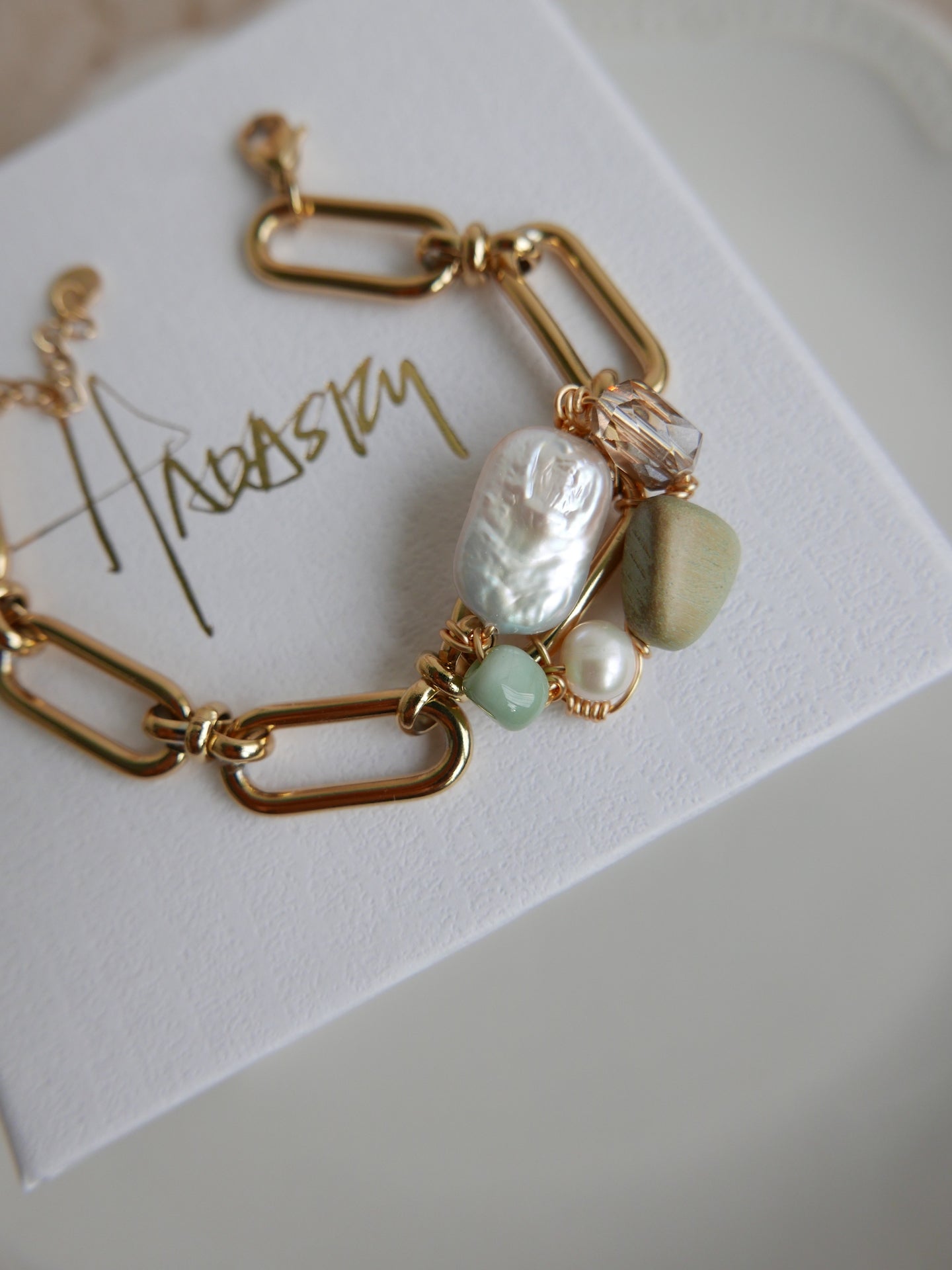 Baroque Pearl Swarovski Crystal Wired Bracelet