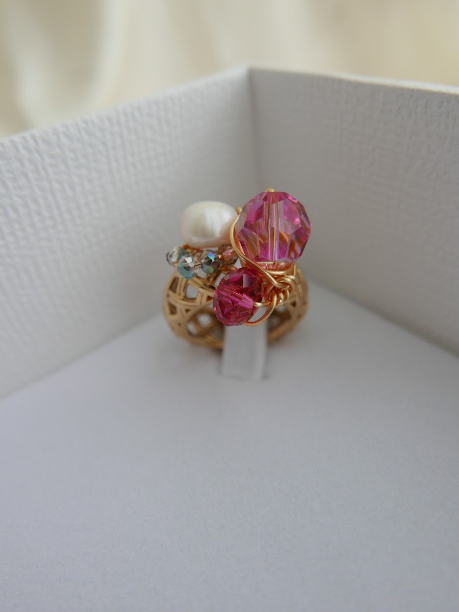 Crowned Ring (Watermelon Pearl Pink) - US 6