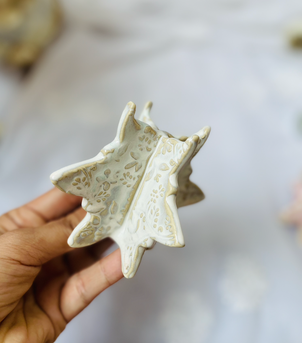 Ceramics By Jas | Snowflake Tealight Holder