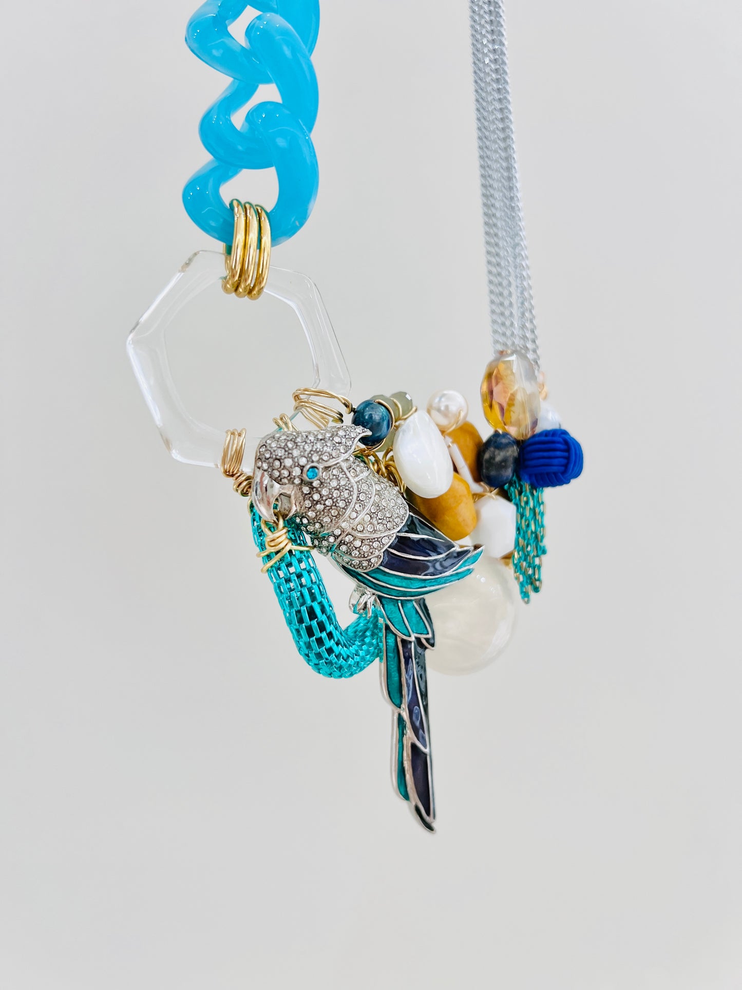 As You Say- Parrot Statement Necklace